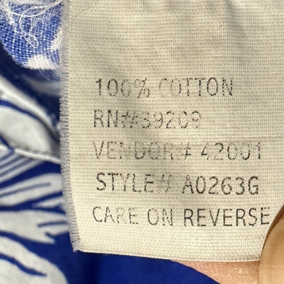 Pacific Scene blue Hawaiian print cotton short sleeve button up shirt, sz XL - Picture 3 of 6